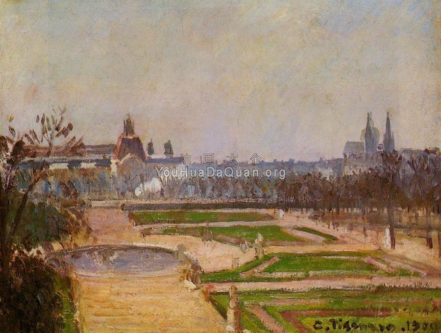 The Tuileries and the Louvre - 卡米耶·毕沙罗
